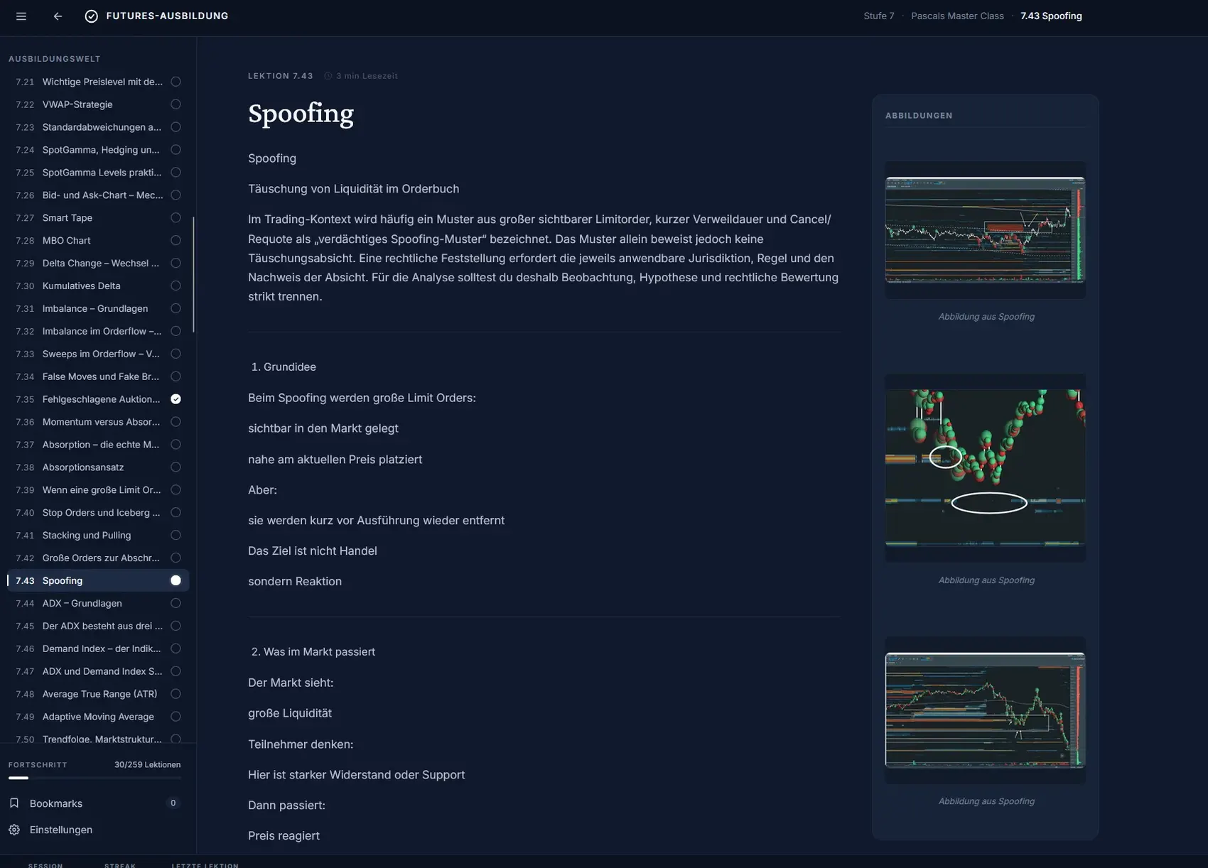 Lektion: Spoofing im Orderbuch