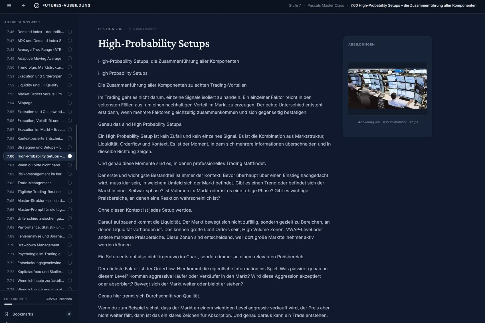 Lektion: High-Probability Setups